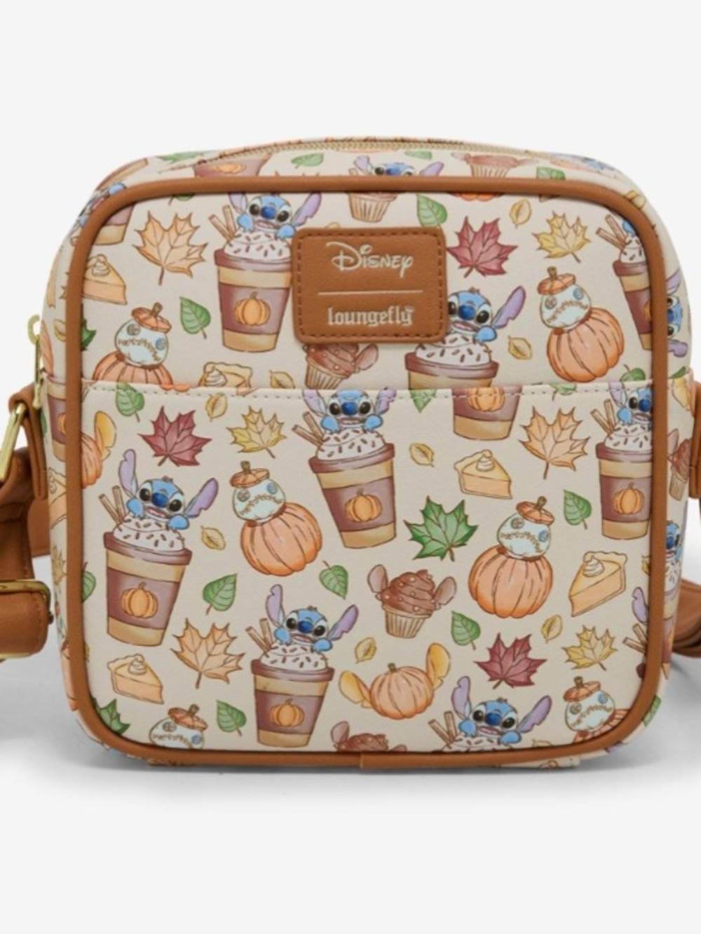 Loungefly Disney Stitch & Scrump Fall Pumpkin Latte Halloween Crossbody Bag!